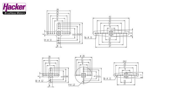 JTL:57573:Servohebel-Set-SH-11M-fuer-SAVOeX-Microservo-mit-Metallgetriebe-80101057_b_1