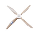 Fiala 4-Blatt 19x10 Elektro E3 Holzpropeller - natur Pusher/links