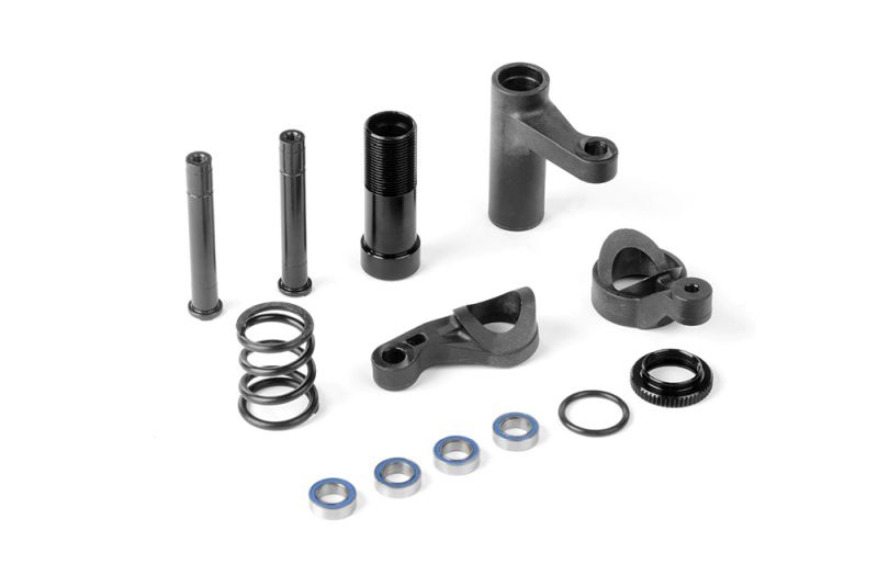 Servo Saver mit Chassis Lock & harter Feder - Graphite Set