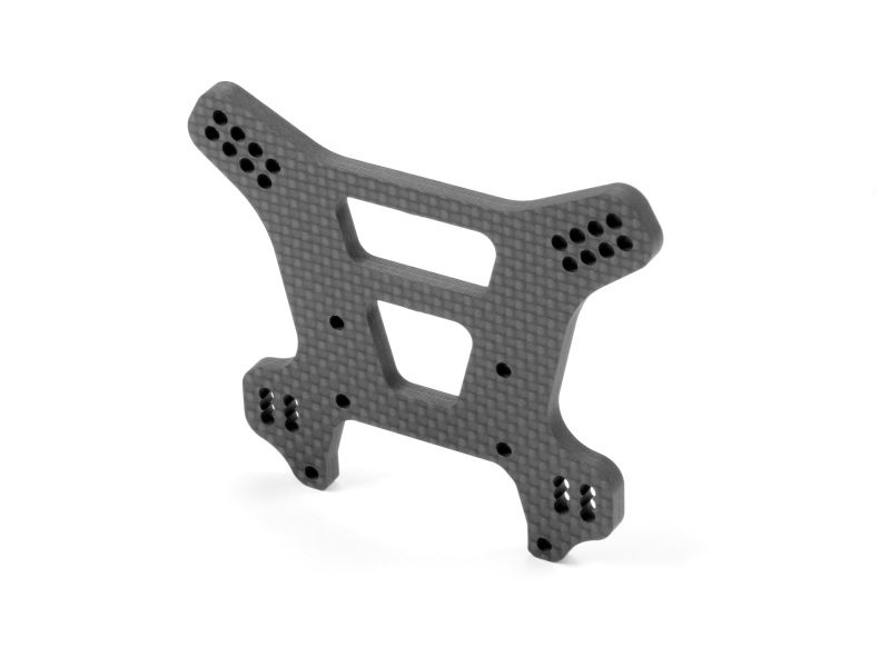 XB8 GRAPHITE REAR SHOCK TOWER FOR SEMI-SPLIT BULKHEAD 4MM