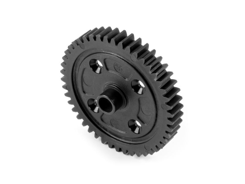 COMPOSITE CENTER DIFF SPUR GEAR WITH MOULDED-IN STEEL BUSHIN