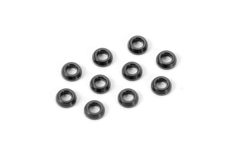Alu Unterlegscheiben konisch 3x6x2mm - schwarz (10