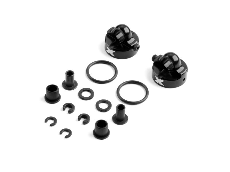 ALU SHOCK CAP-NUT WITH VENT HOLE - BIG BORE (2)