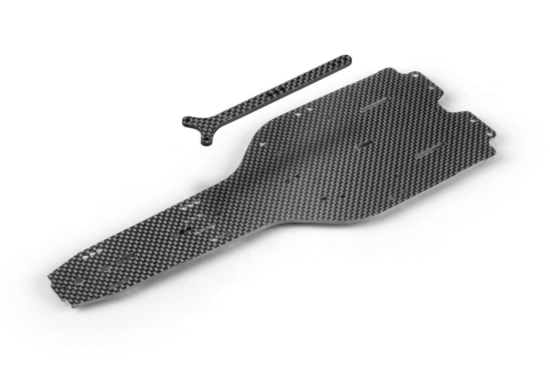 X1´19 Kohlefaser Chassis&Top Deck 2.5mm Radstand einstellbar