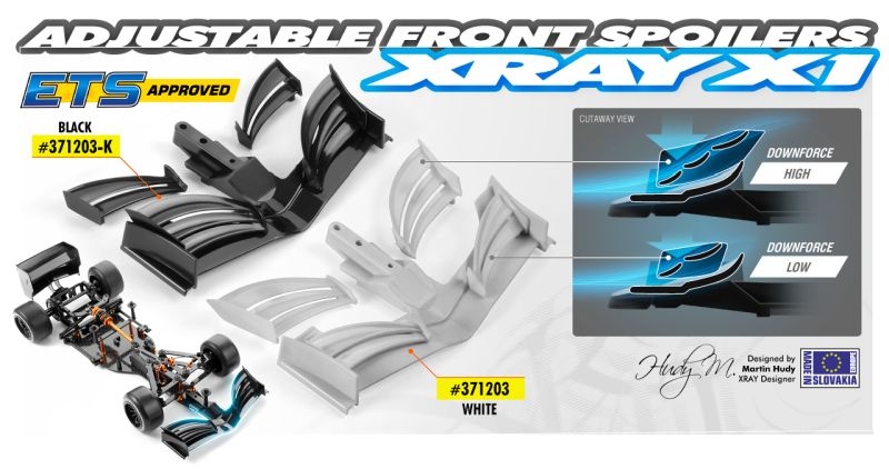 X1 Spoiler vorne einstellbar weiß - ETS Approved
