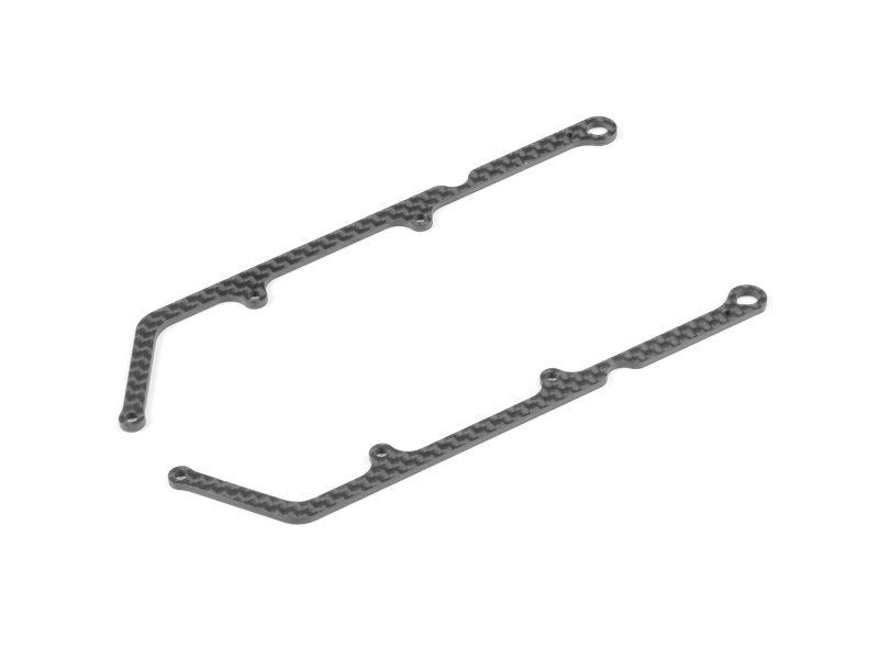 X12 CARBON SIDE BRACE FOR 1-PIECE CHASSIS 1.6MM (2)