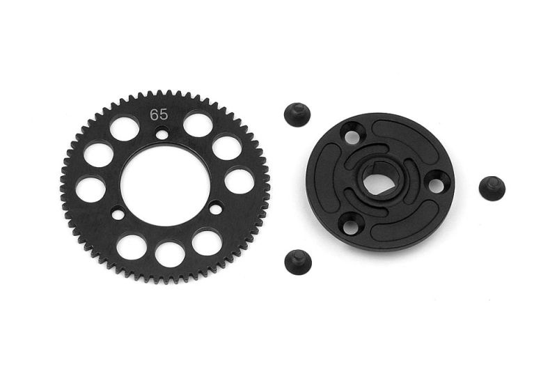 Stahl Zahnrad 65Z / 48 + Kunststoff Zahnrad-Adapter