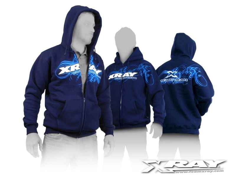 Kaputzensweater mit Reisverschluss Blau (XXL)