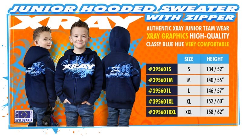Junior  Kaputzensweater mit Reisverschluss - Blau (L)