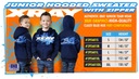 Junior  Kaputzensweater mit Reisverschluss - Blau (XL)