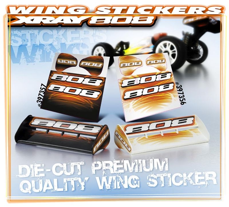 Heckflügelaufkleber XB808 - Weiss, vorgeschnitten
