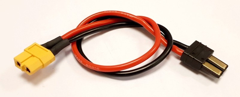 Akku Ladekabel XT60 «-» TRX-Akkus 2,5mm² 40cm