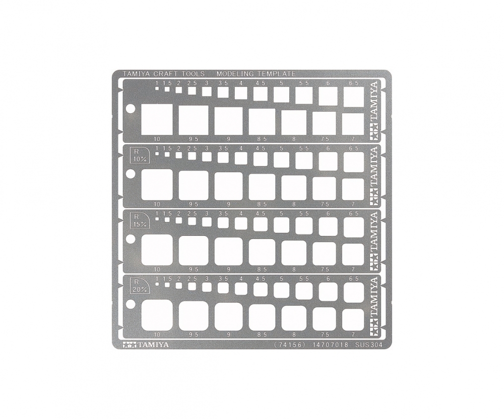 Modeling Quadrat Schablone 1-10mm (4) PE