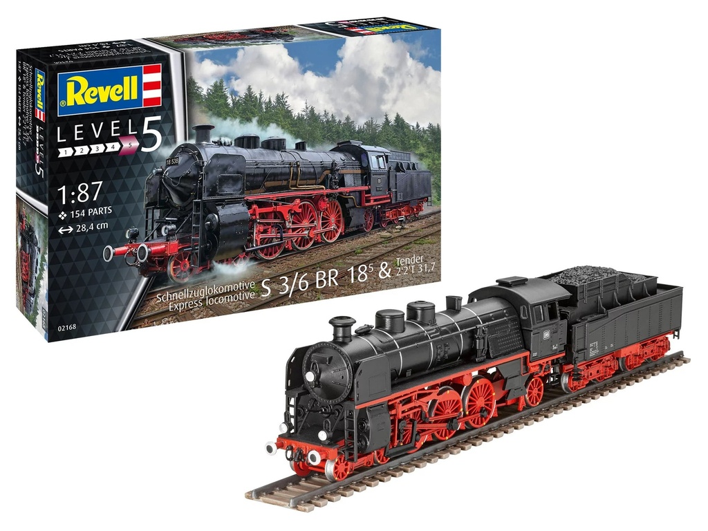 Schnellzuglokomotive S3/6 BR18(5) mit Tender 2‘2’T
