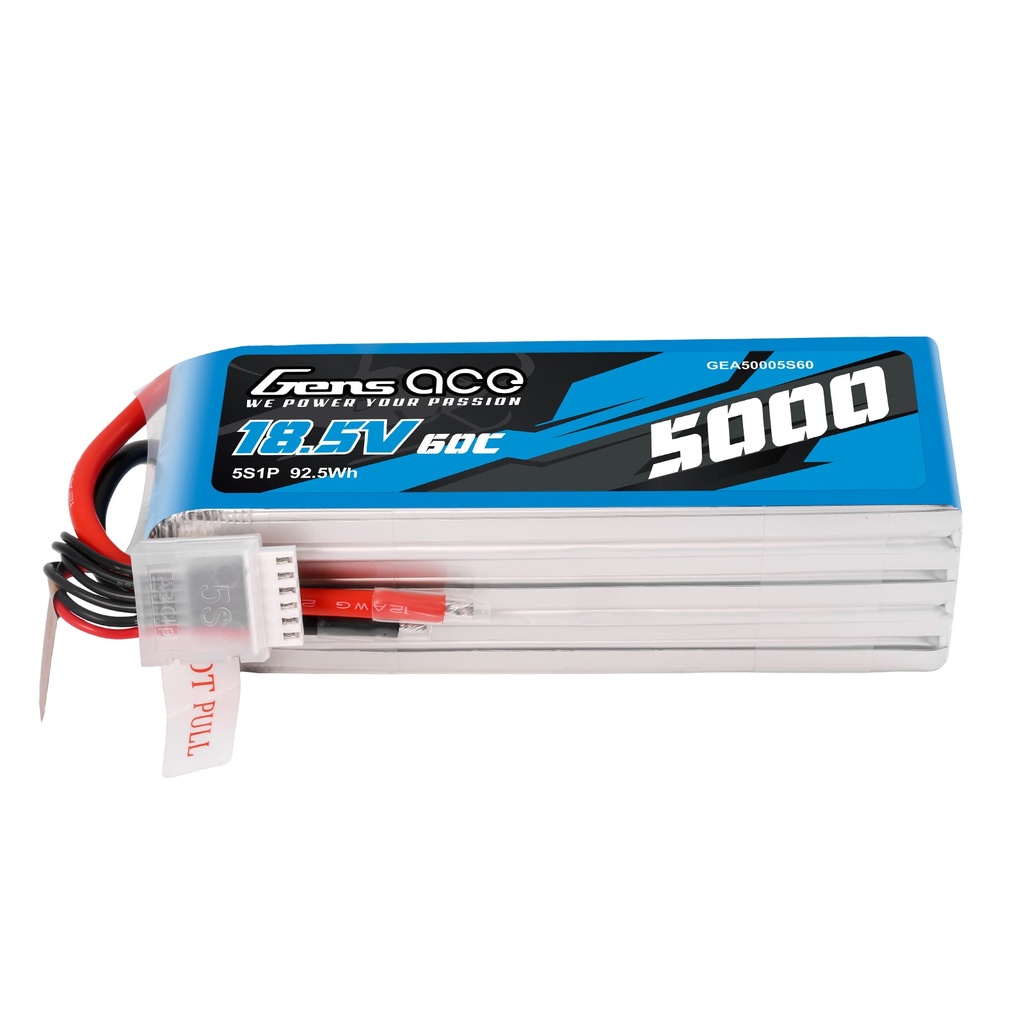 Gens ace 5000mAh 18.5V 60C 5S1P Lipo Battery Pack （F3A）