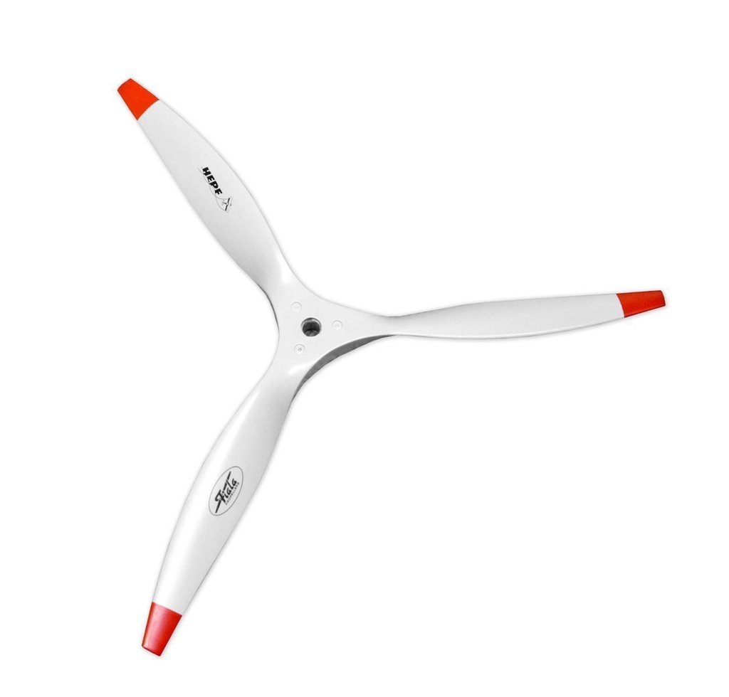 Fiala 3-Blatt 26x8 Elektro E3 Holzpropeller - weiss Pusher/links