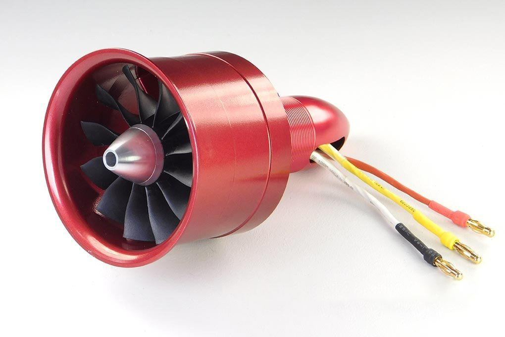 70mm 6s 12-Blatt Innenläufer Impeller Combo 2938-2085 KV Reversed, Rot