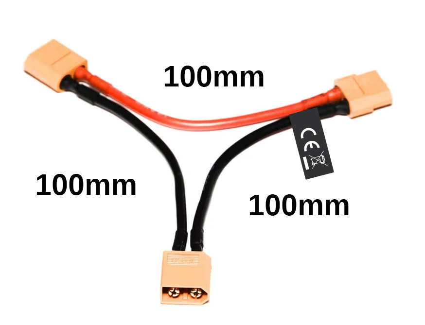 Adapterkabel 2x XT60 Akku seriell auf XT60-Buchse