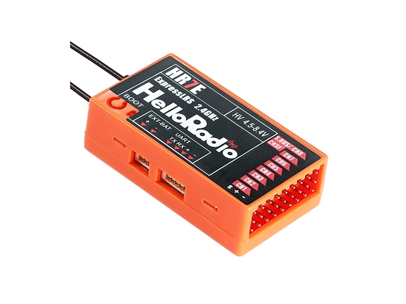 HelloRadio HR7E ELRS 2,4GHz Empfänger - 8 Kanäle rot