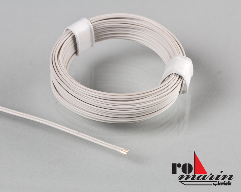 Zwillingslitze weiß 2x 0,07 mm  5m Ring