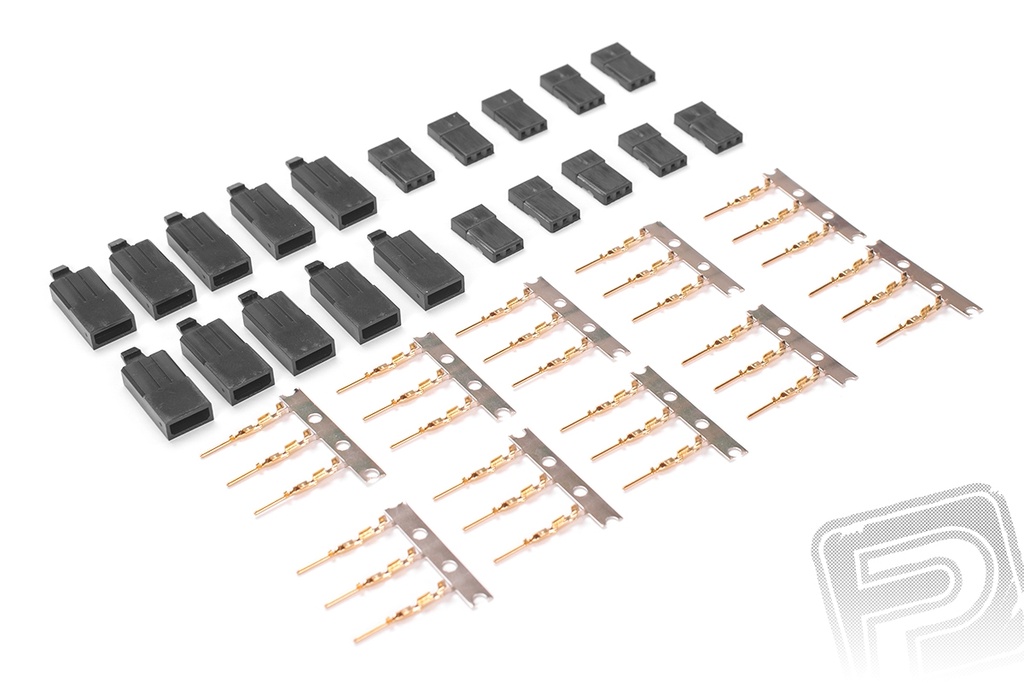 JR003 Servo Stecker JR Male Part mit Sicherungsclip 10 Stück