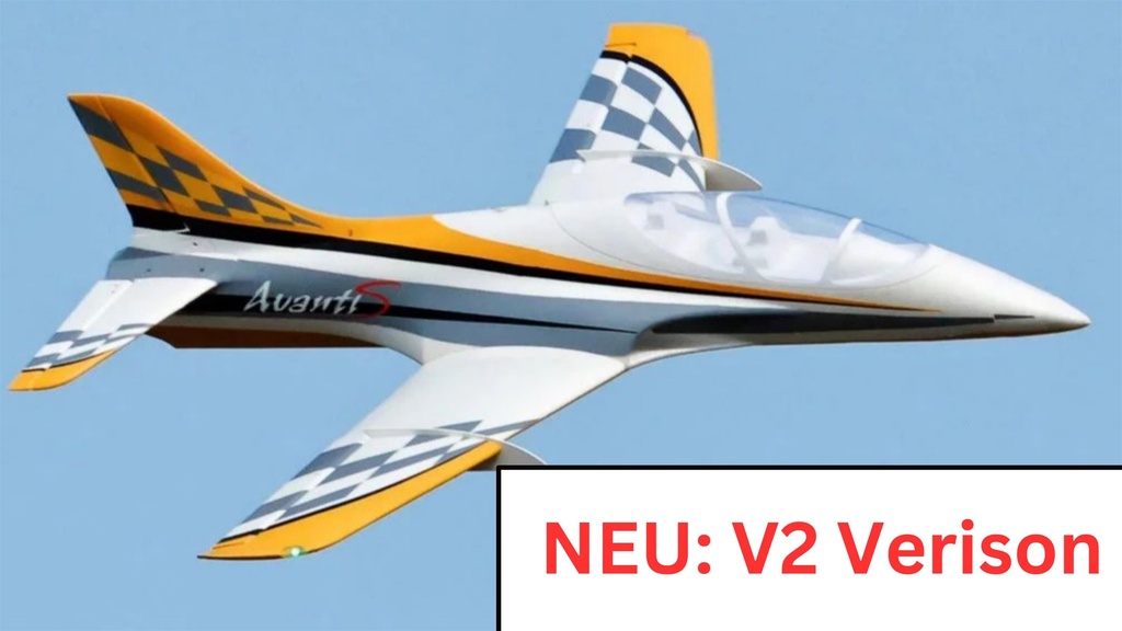 Freewing Avanti S V2 Yellow 80mm EDF Sport Jet - PNP