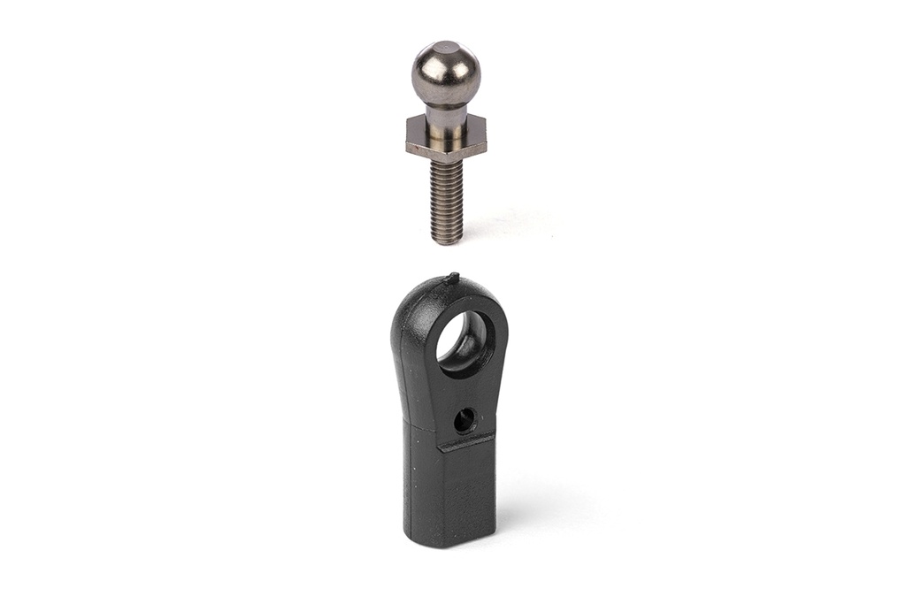 MAXI-Kugelgelenk M3, Kugel mit 6-Kantbasis D=6,0mm und M3 Shaft, 100 stück