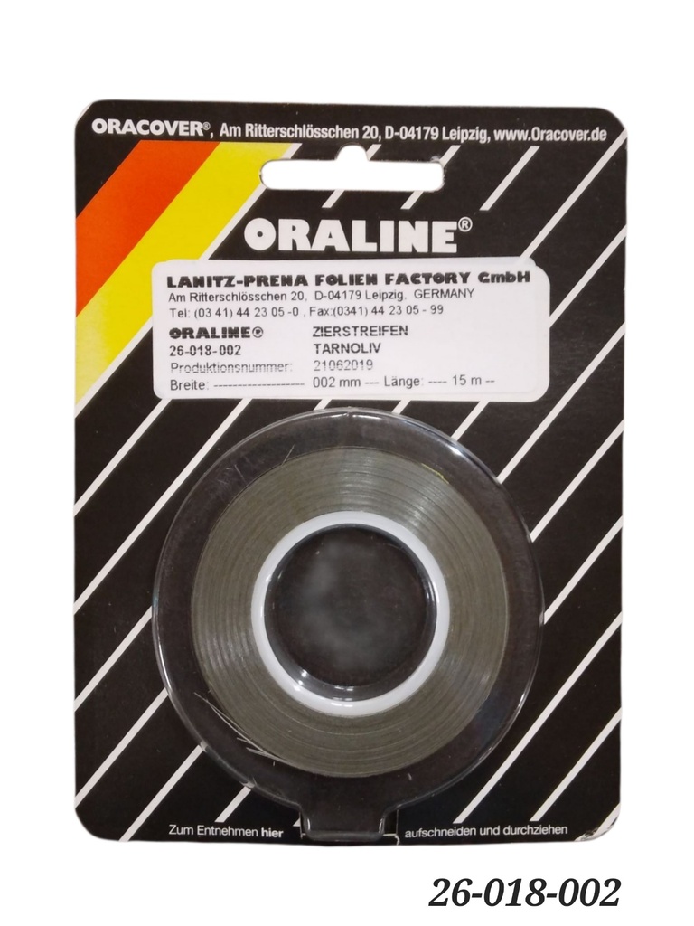 ORALINE Zierstreifen Tarnoliv 2mm