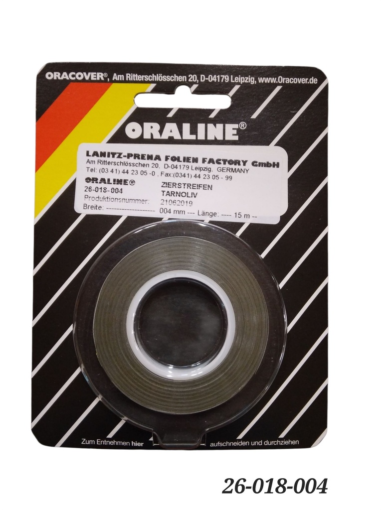 ORALINE Zierstreifen Tarnoliv 4mm