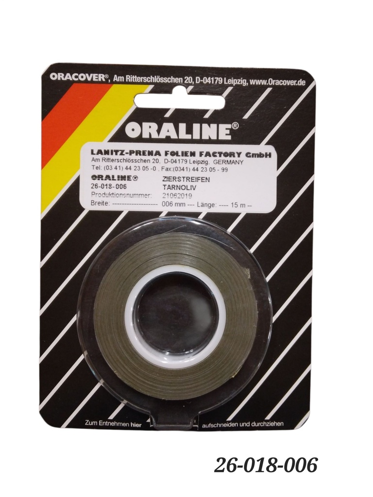 ORALINE Zierstreifen Tarnoliv 6mm