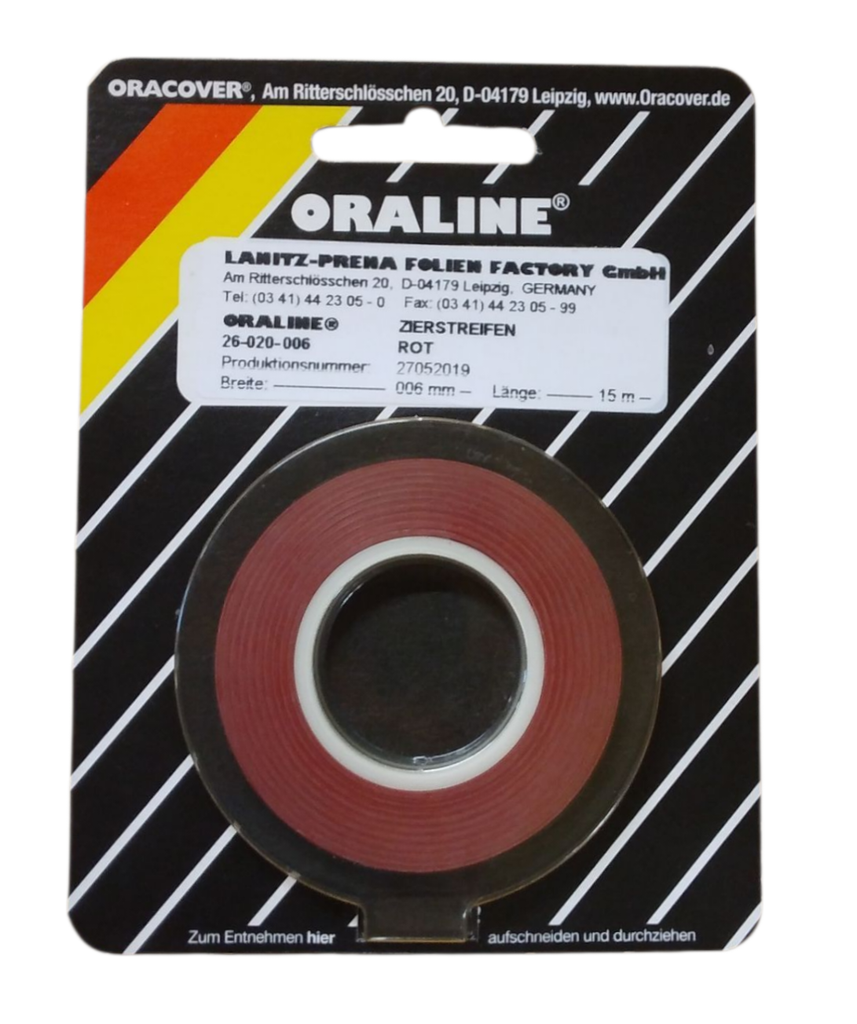 ORALINE Zierstreifen Rot 6mm