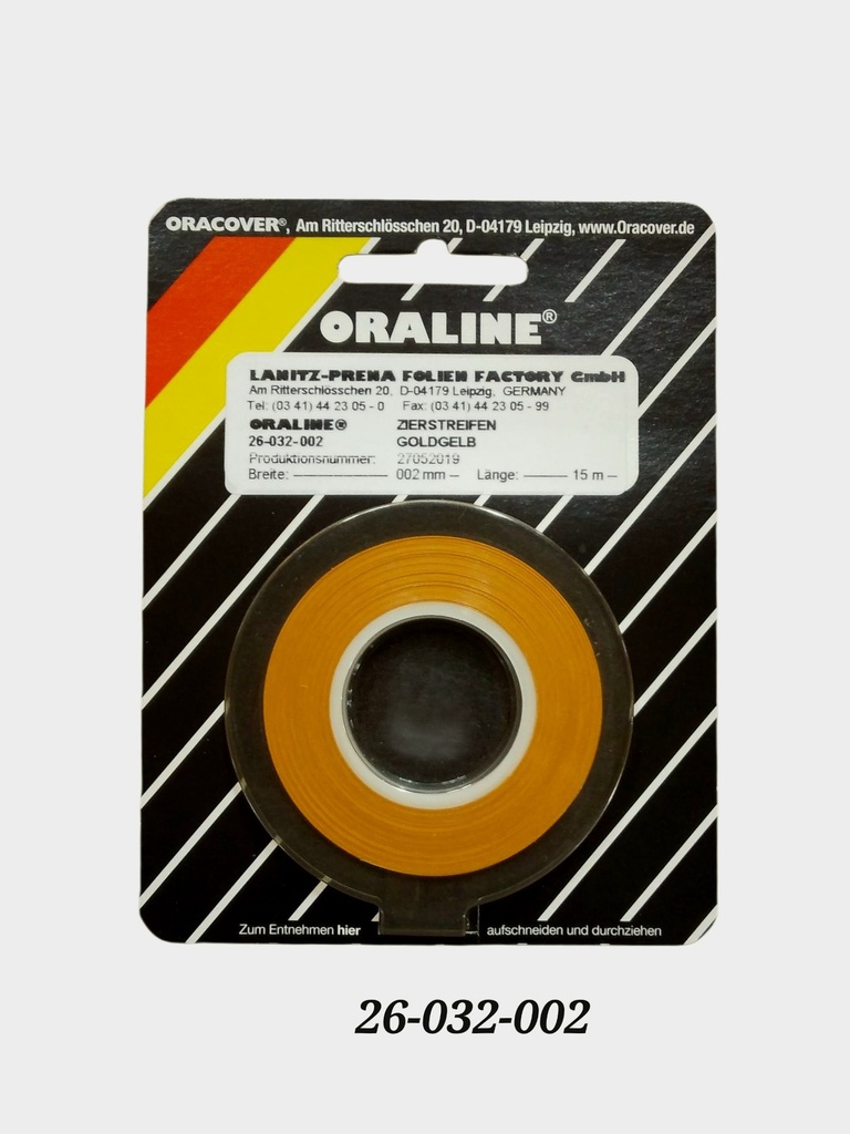 ORALINE Zierstreifen Goldgelb 2mm