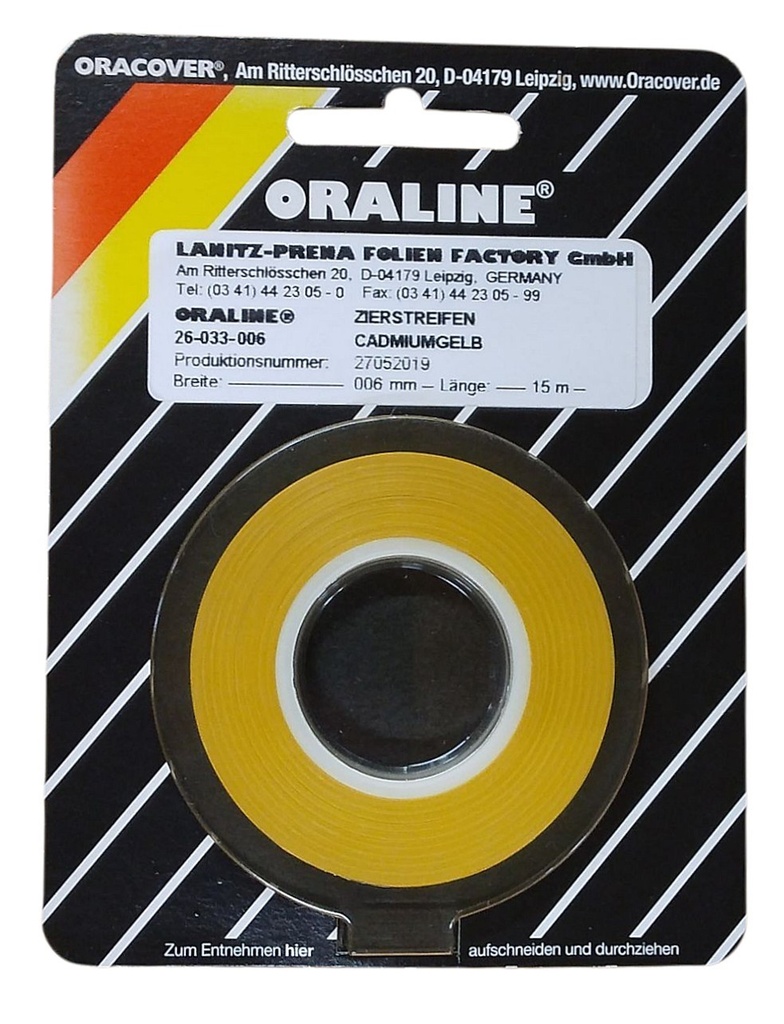 ORALINE Zierstreifen Cadmiumgelb 6mm