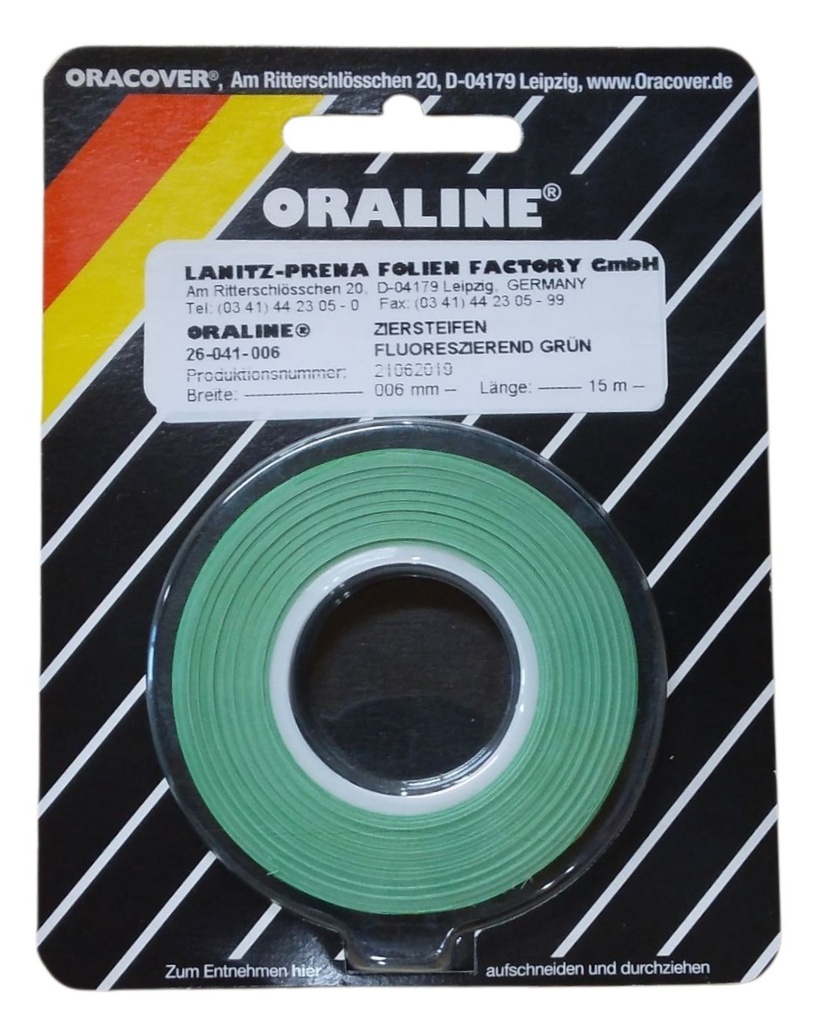 ORALINE Zierstreifen Grün fluoreszierend 6mm