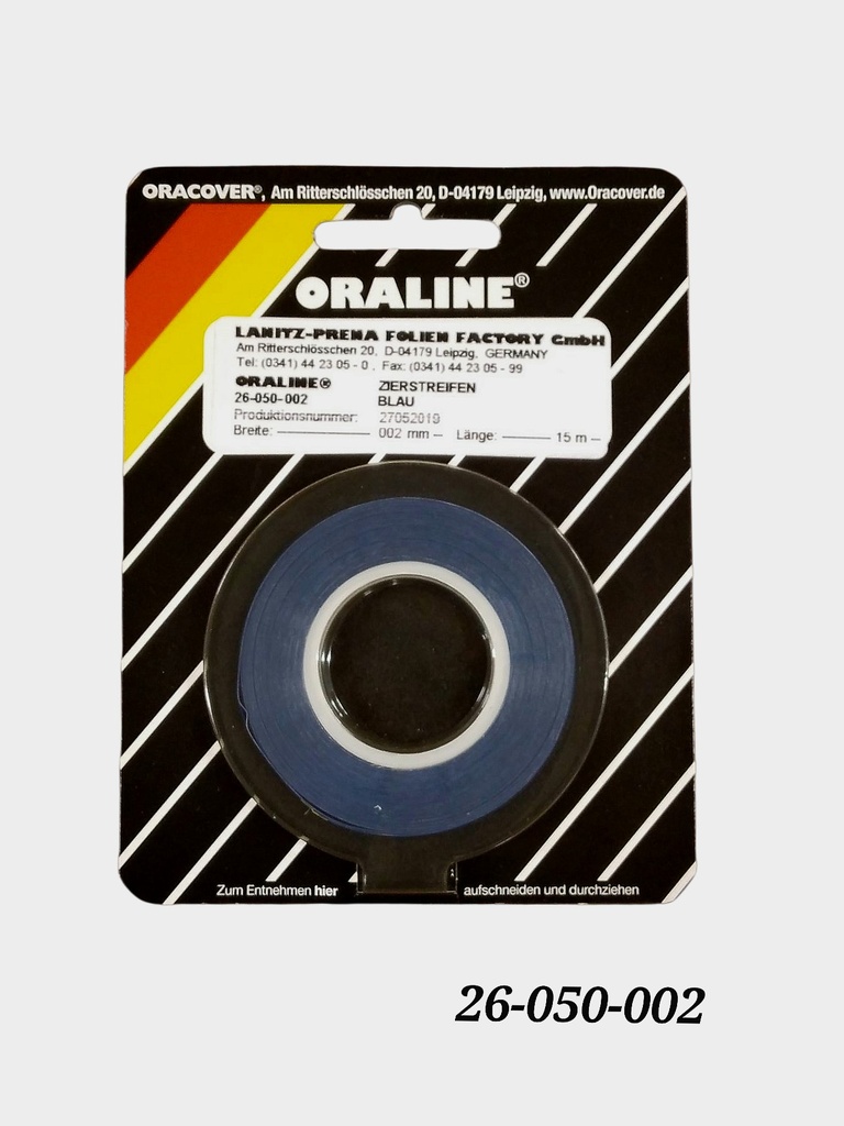 ORALINE Zierstreifen Blau 2mm