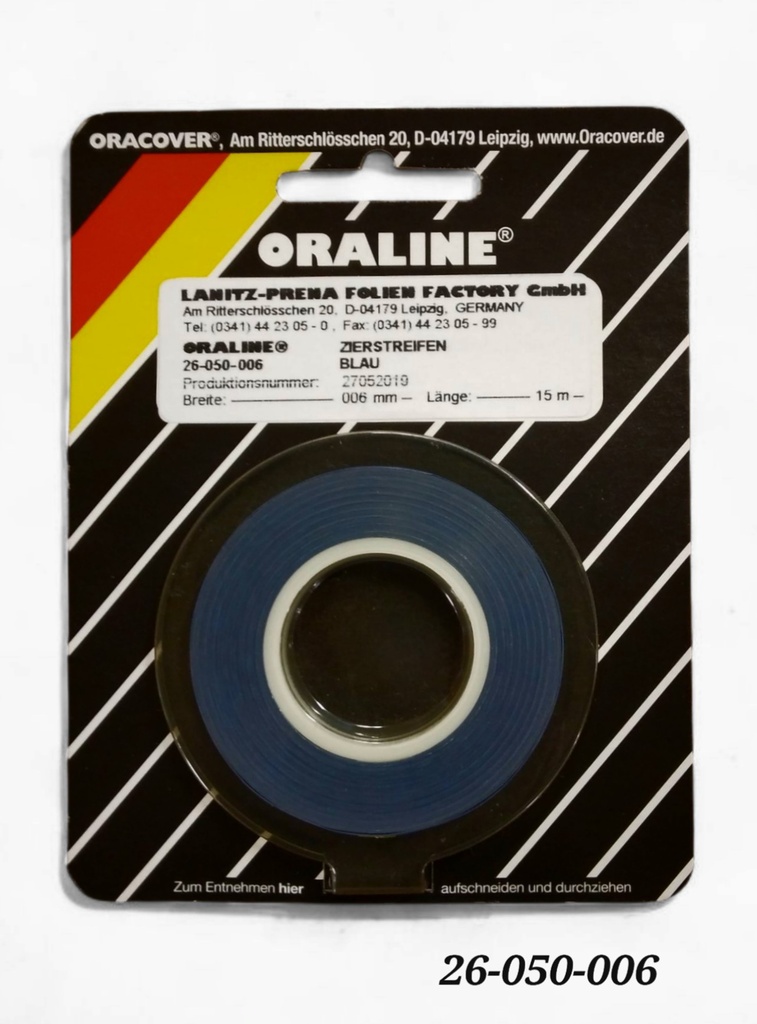 ORALINE Zierstreifen Blau 6mm