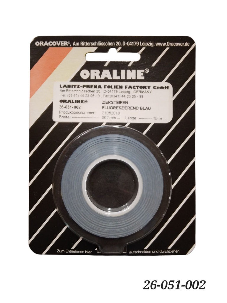 ORALINE Zierstreifen Blau fluoreszierend 2mm