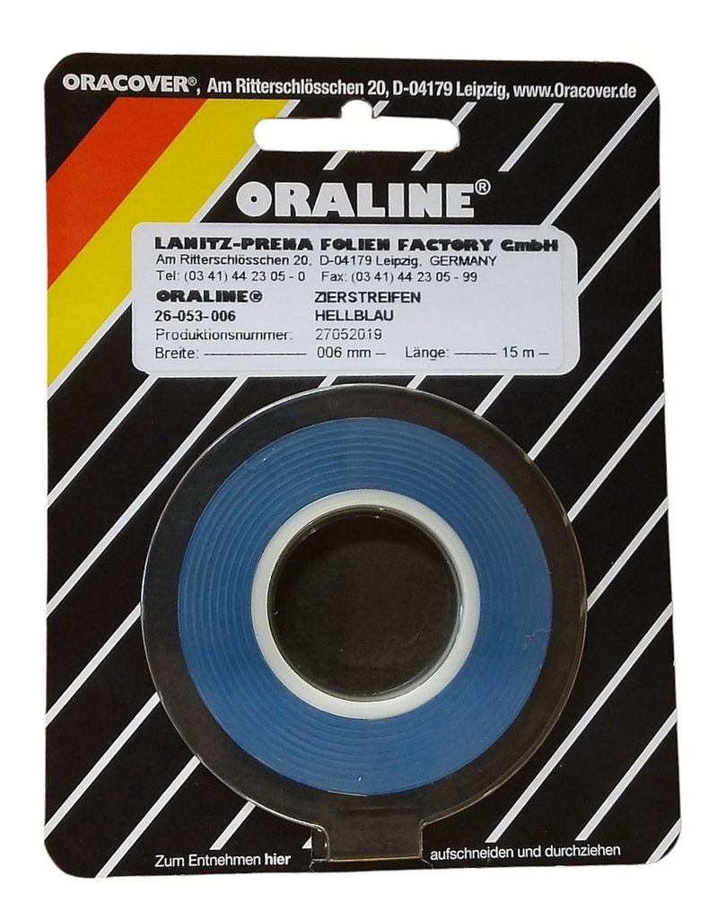 ORALINE Zierstreifen Hellblau 4mm