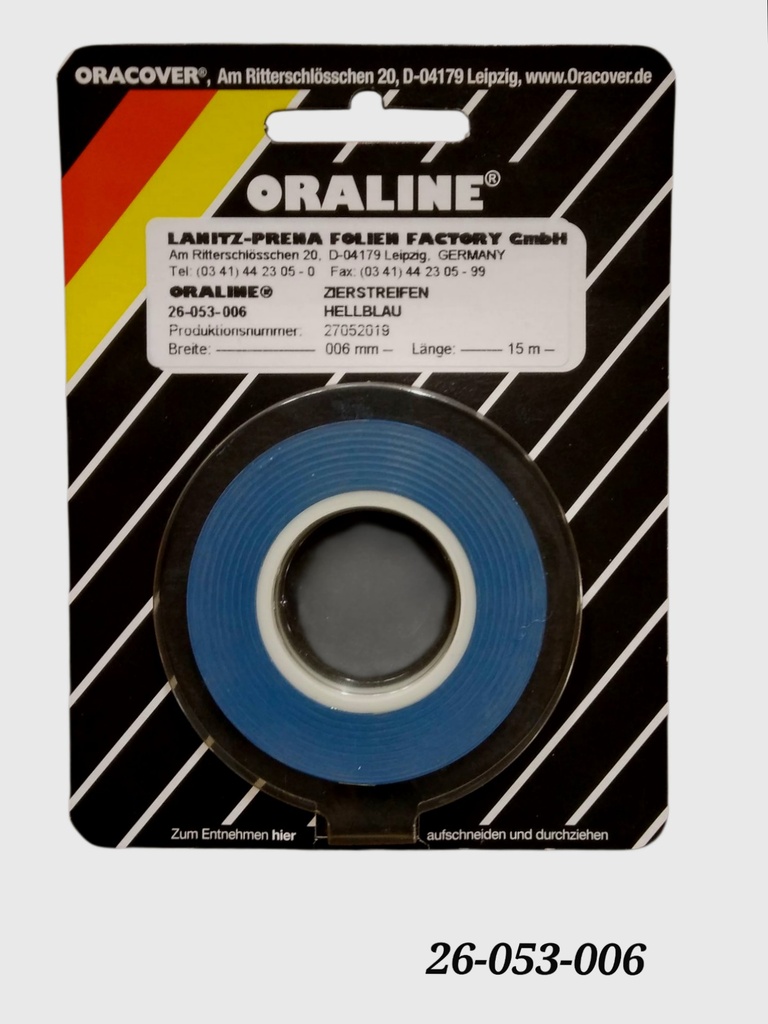 ORALINE Zierstreifen Hellblau 6mm