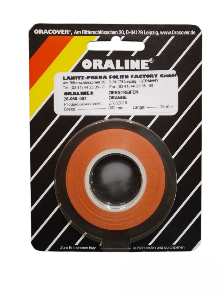 ORALINE Zierstreifen Orange 2mm