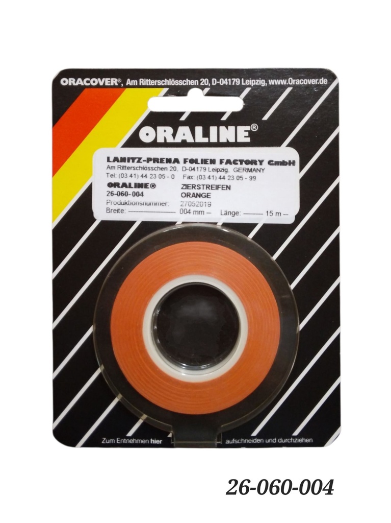 ORALINE Zierstreifen Orange 4mm