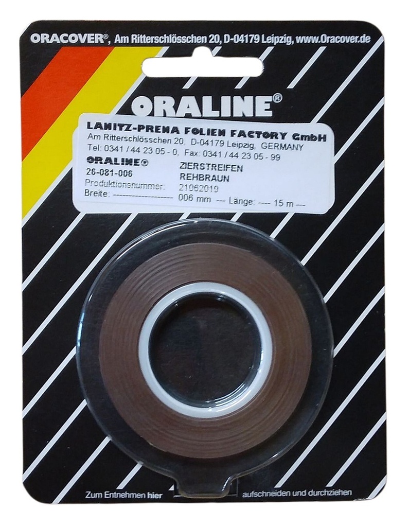 ORALINE Zierstreifen Rehbraun 2mm
