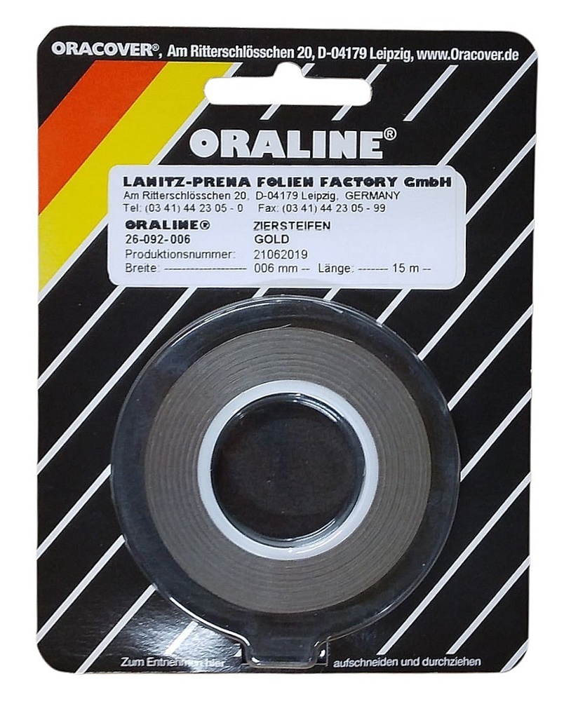 ORALINE Zierstreifen Gold 2mm