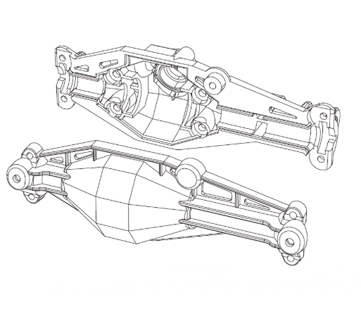 Gehäuse Vorderachse Hyper Go SC