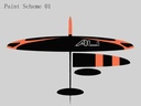 RCRCM Ali F3K/DLG CFK 1490mm ARF Orange