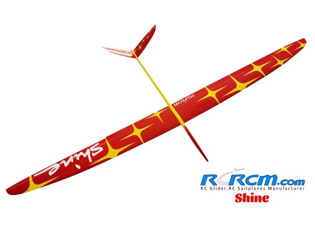 RCRCM Shine F3B/F3F 3m CFK+ (Carbon) Rot/Gelb mit Schutztaschen