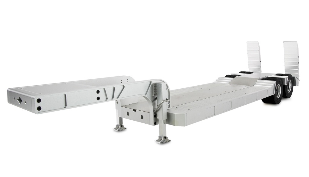 Tieflader-Sattelauflieger mit Doppelachse aus Aluminium 1:14 KIT