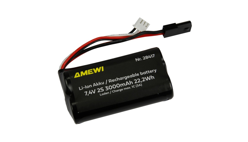 Li-Ion Akku 2S 7,4V 3000mAh JR Stecker