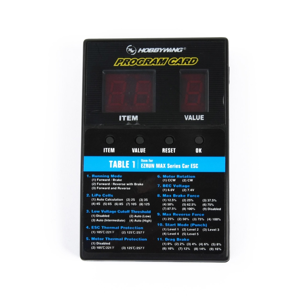 LED Programmierbox Xerun, FlyFun, Ezrun, Seaking, Platinum