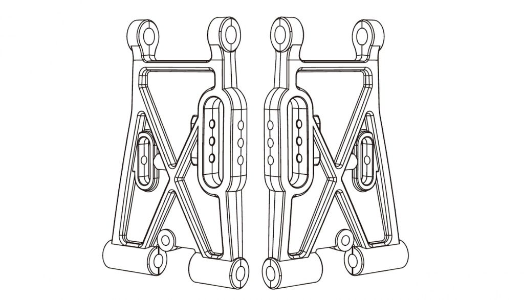 Vordere untere Querlenker Hyper Go 1:7
